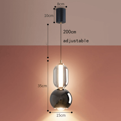 Skandinavische Design Pendelleuchte Glas & Eisen