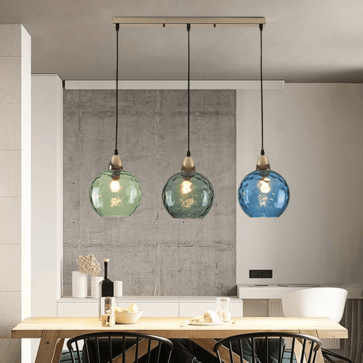 Moderne 3er Cluster Pendelleuchte Glas