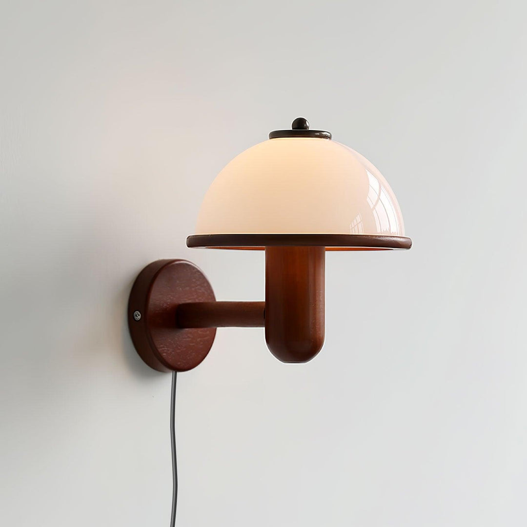 Pilz Design Wandleuchte Holz Modern