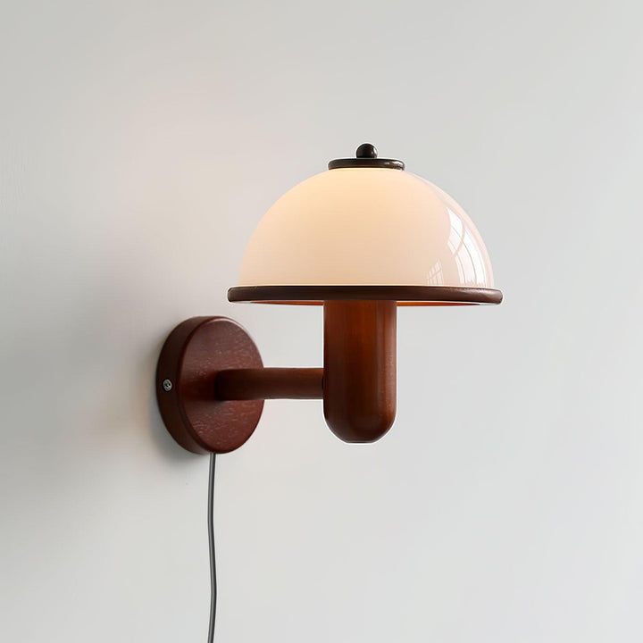 Pilz Design Wandleuchte Holz Modern