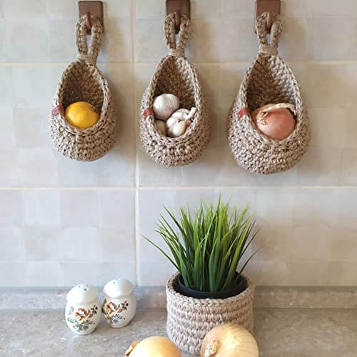 Paniers muraux suspendus pour fruits