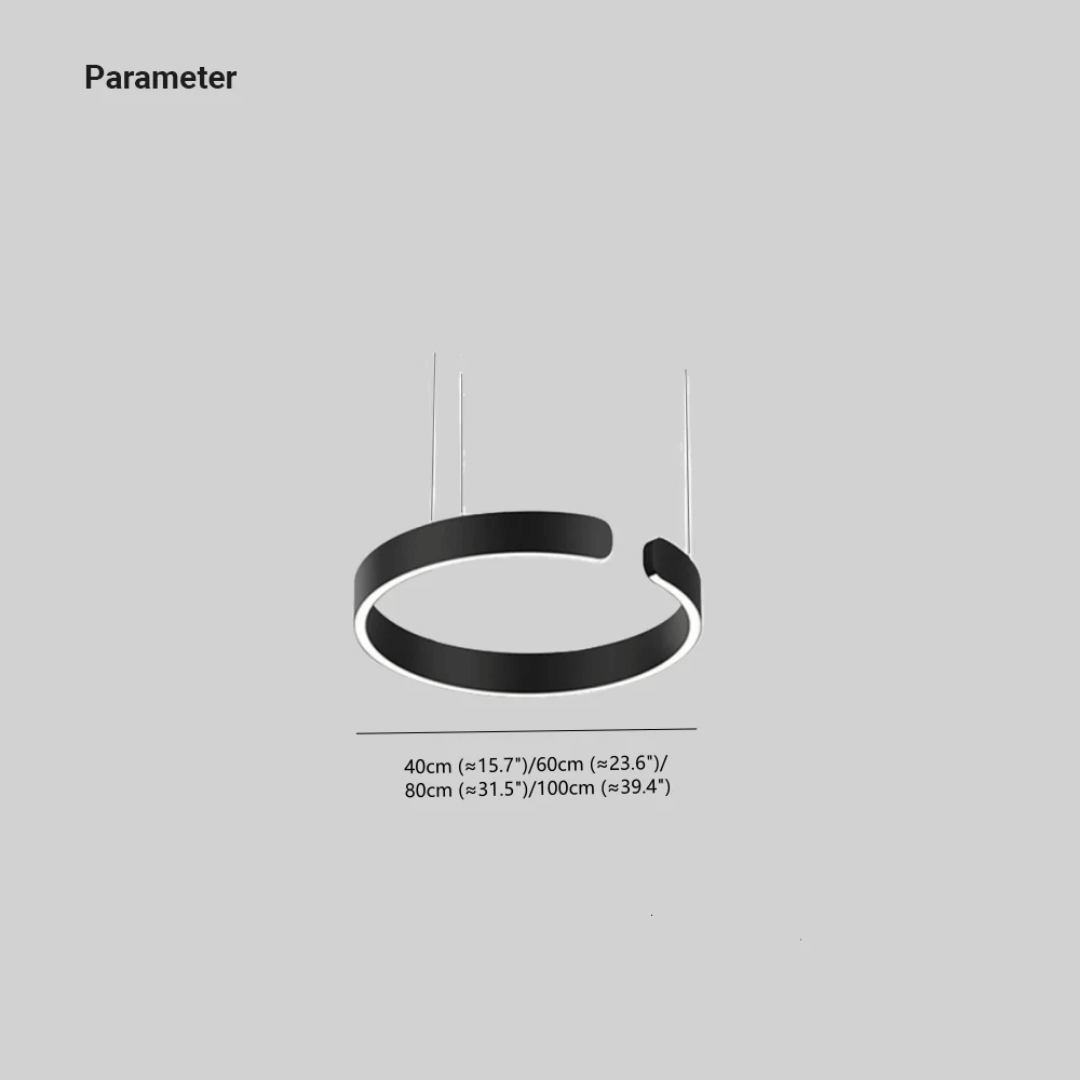 Suspension annulaire LED moderne