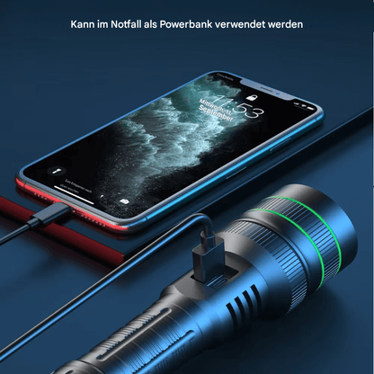 Lampe de poche LED extrêmement lumineuse avec zoom