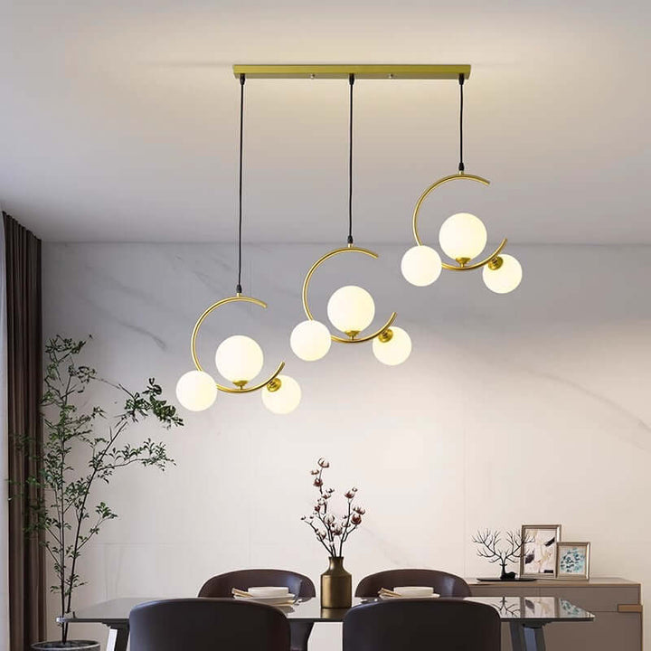 Moderne LED-Pendelleuchte, dimmbar, 3 Lichtköpfe