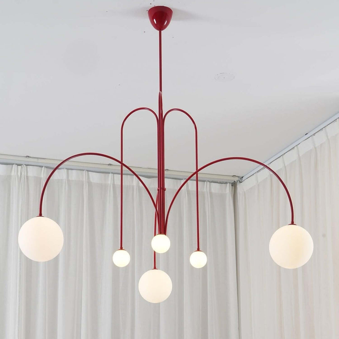 Suspension élégante en verre et métal