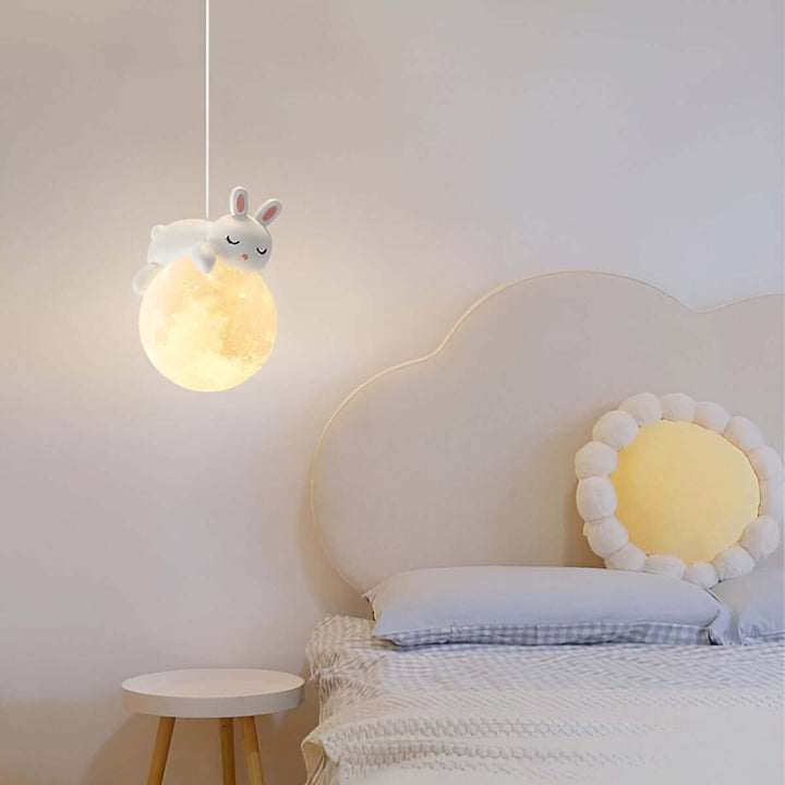 Kinderzimmer Hängeleuchte Mond & Tiere