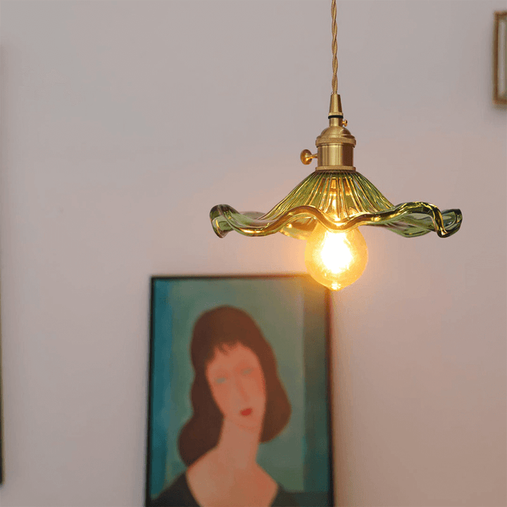 Blumen Pendelleuchte Glas LED