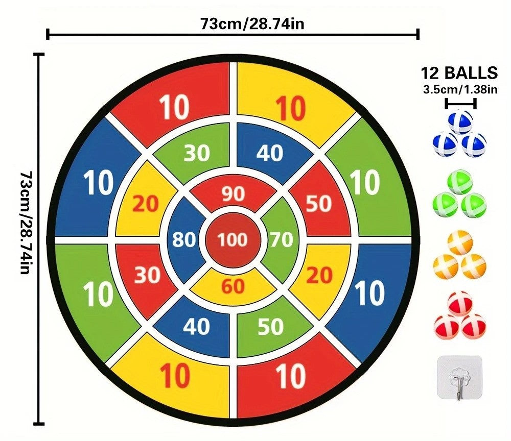 Cible de fléchettes pour enfants avec balles adhésives