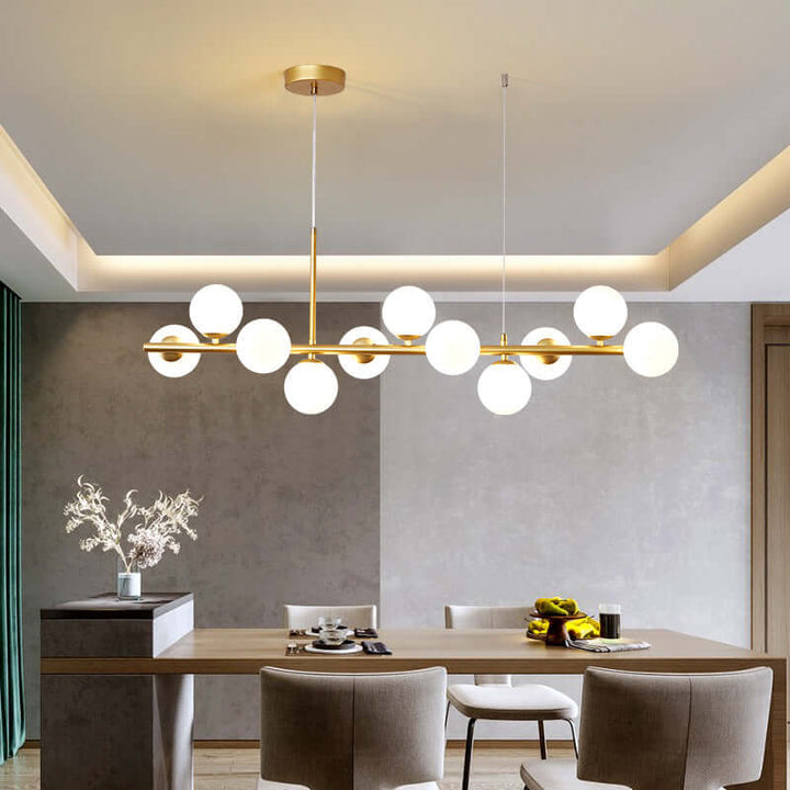 Suspension de table à manger luxueuse en verre