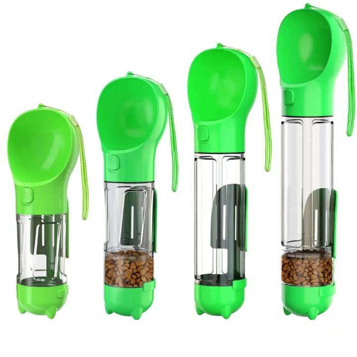 3-in-1 Hunde Trinkflasche Wassernapf Futterbehälter