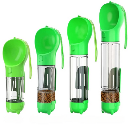 3-in-1 Hunde Trinkflasche Wassernapf Futterbehälter