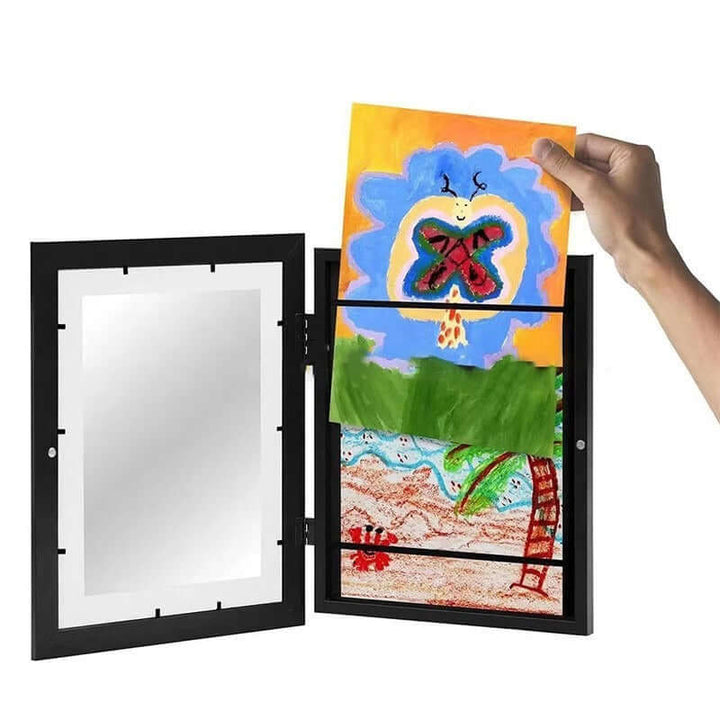 Kinder-Bilderrahmen mit Magnettafel: Kreative Präsentation von Kunstwerken