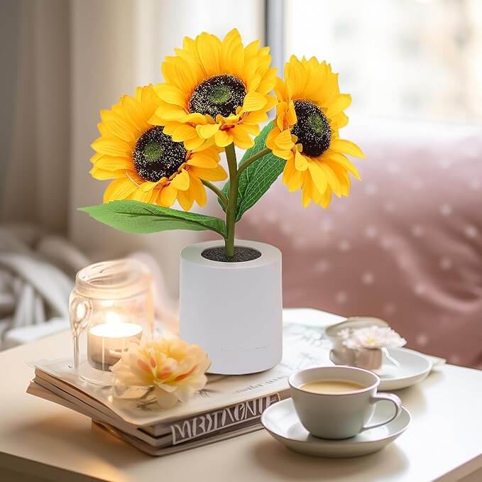 LED Sonnenblumenlampe Stimmungslicht Dekoleuchte