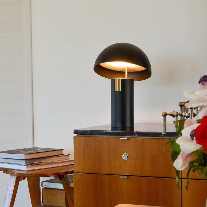 Lampe de table au design moderne avec cylindres rotatifs
