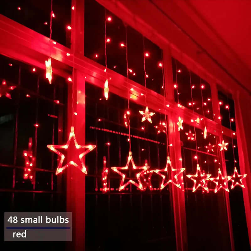 LED Sternenvorhang Lichterkette 3x3m Warmweiß
