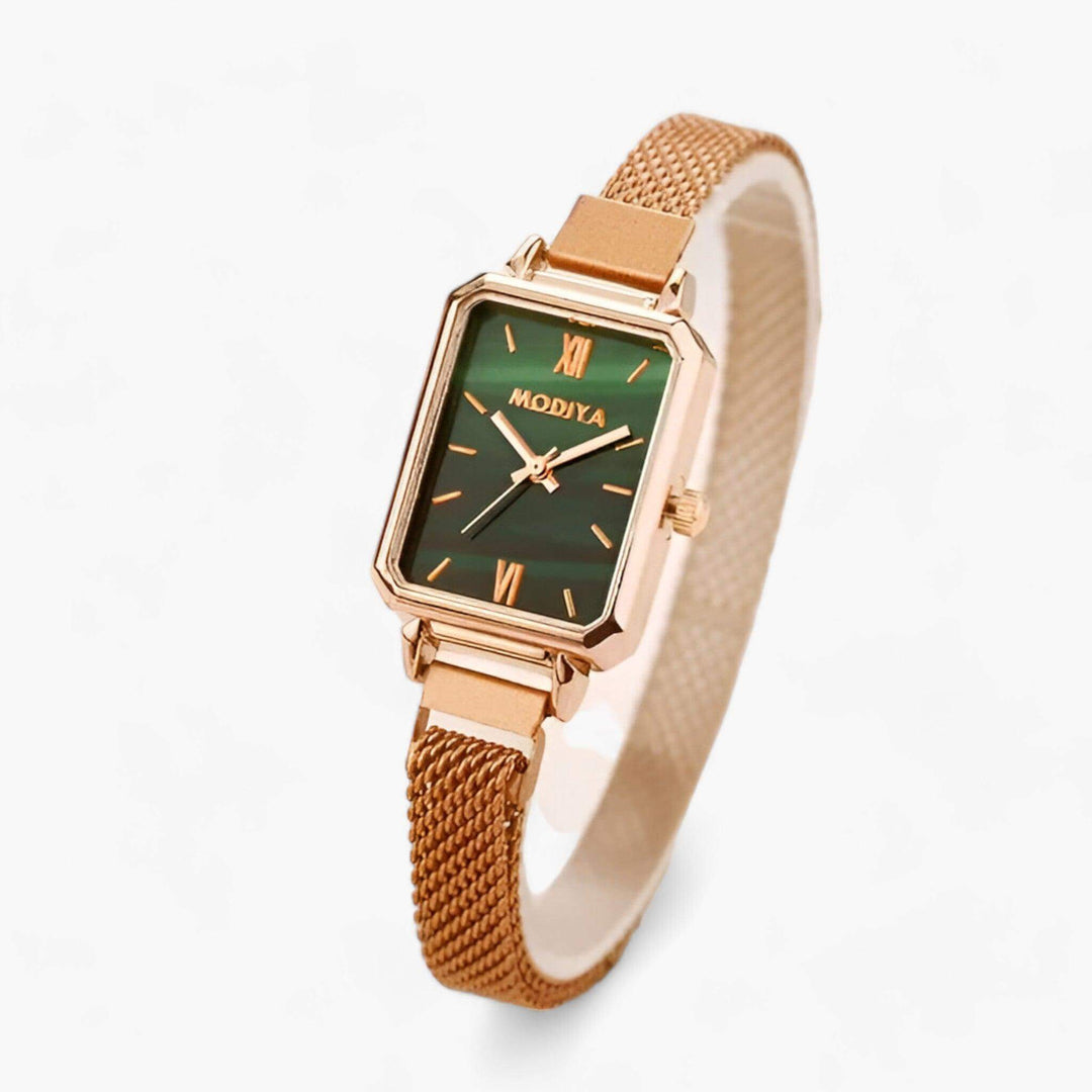 Quadratische Damenuhr mit Magnetarmband