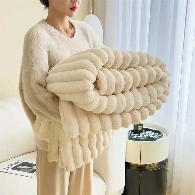 Kuschelige Plüschdecke für Gemütlichkeit