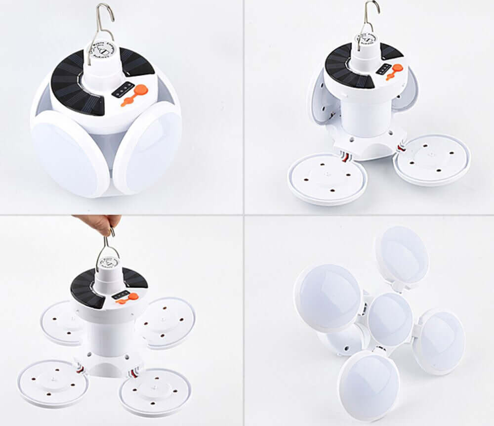 Lanterne de camping solaire rechargeable et étanche