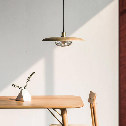 Holzmaserung Pendelleuchte Industrial Design Hängelampe