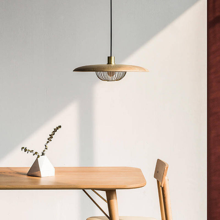 Holzmaserung Pendelleuchte Industrial Design Hängelampe