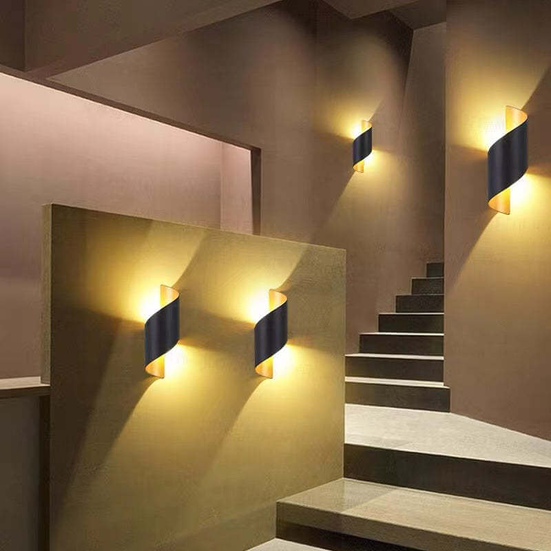 Moderne Spiral-LED-Wandleuchte