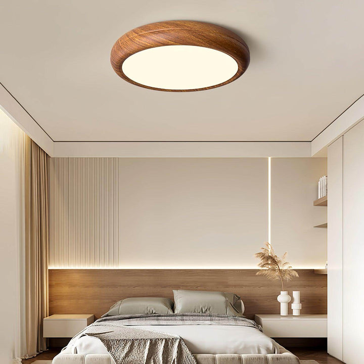 LED Deckenleuchte Holzoptik Modern Rund