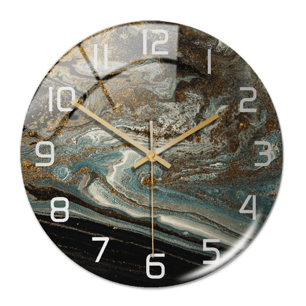 Horloge murale élégante aspect marbre 30 cm