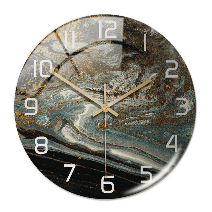 Horloge murale élégante aspect marbre 30 cm