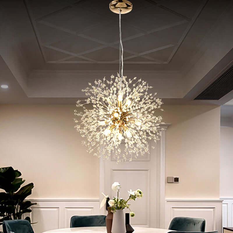 Suspension LED moderne en cristal
