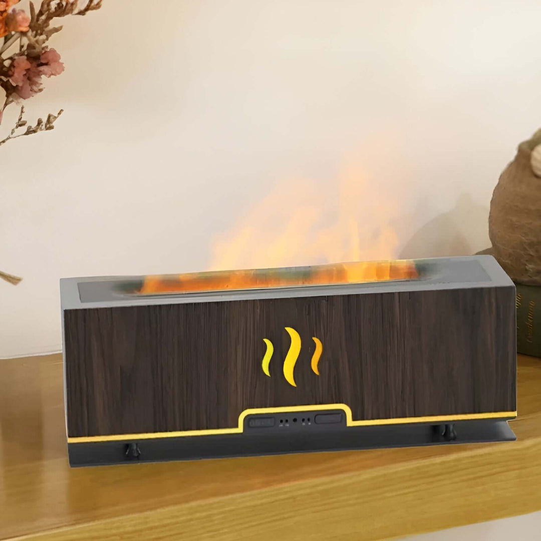 3-in-1 Aroma Diffuser Luftbefeuchter mit Flammenlicht
