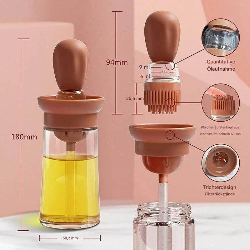 Silikon-Ölflasche mit Bürste, 180ml - Ölspender