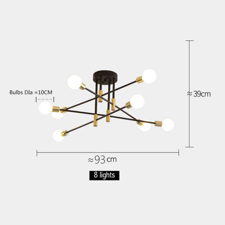 Lustre moderne en boule de verre