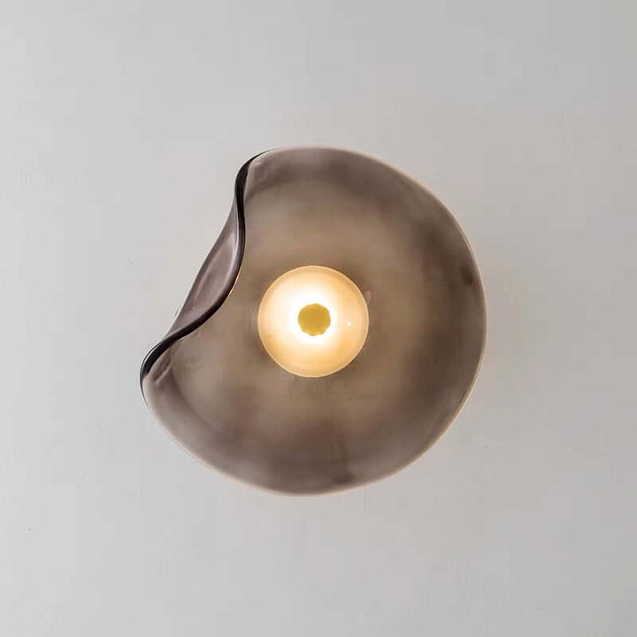 Moderne LED Wandleuchte mit Rauchglas