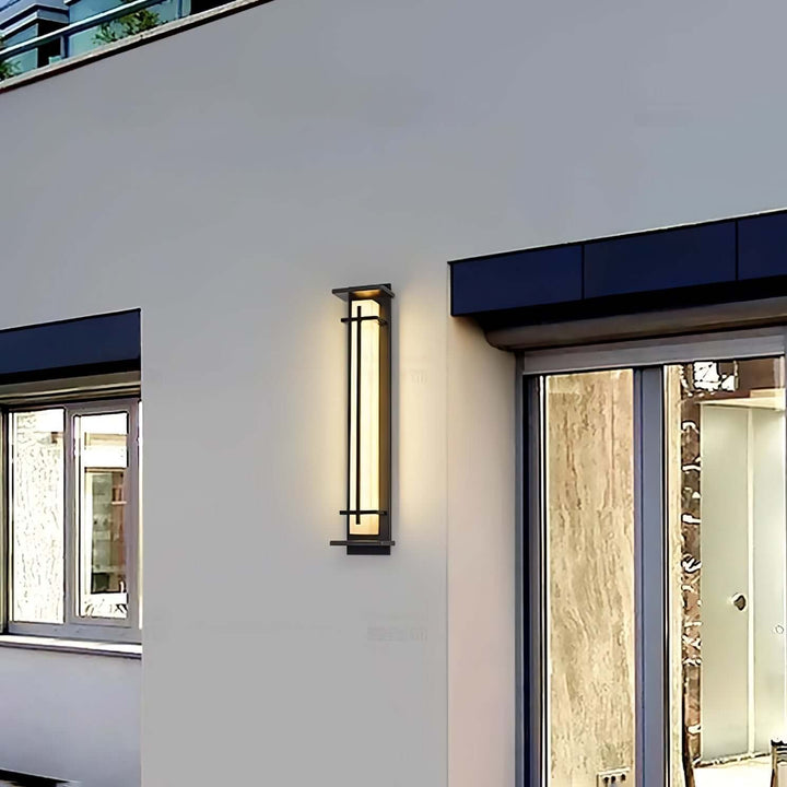 Quadratische LED-Außenwandleuchte