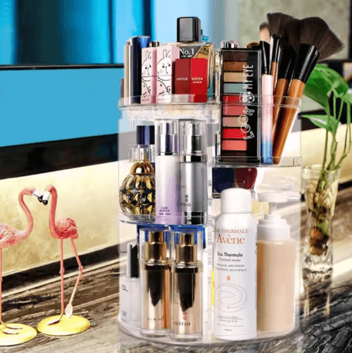 360° Drehbarer Kosmetikorganizer - Make-up Aufbewahrung
