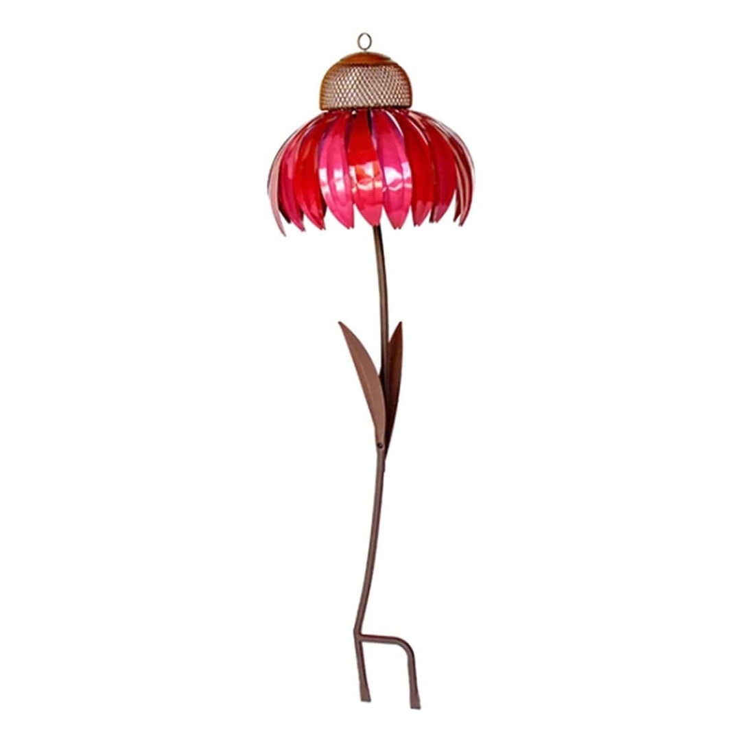 Décoration de jardin suspendue en métal en forme de fleur pour nichoir