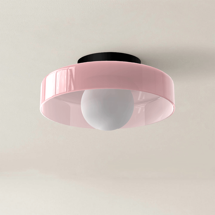 Plafonnier rond moderne en verre