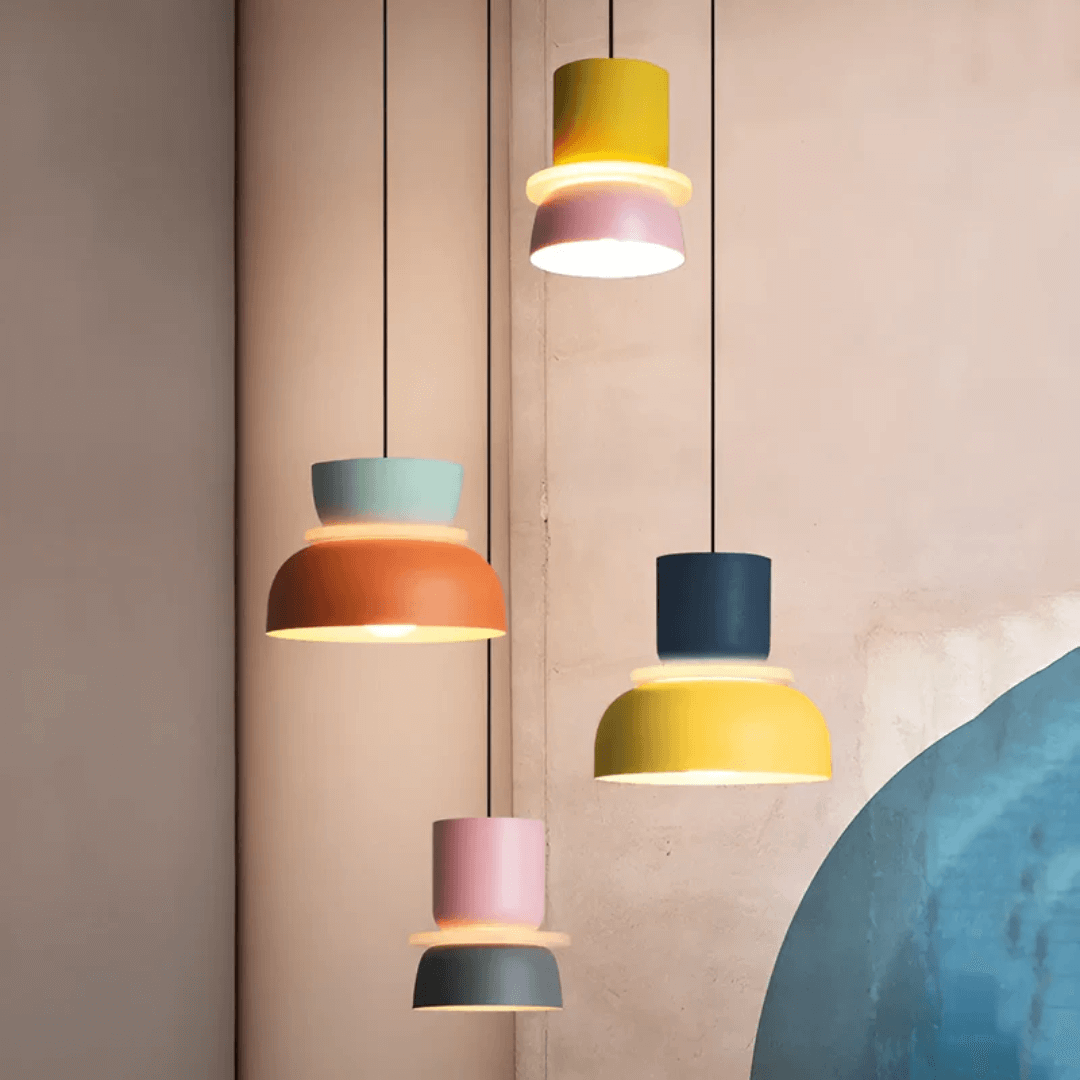 Bunte LED Pendelleuchte Macaron Design