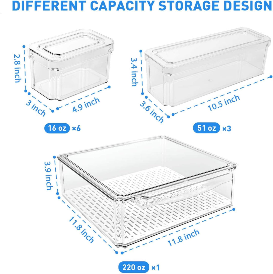 Stapelfähige Kühlschrank Organizer