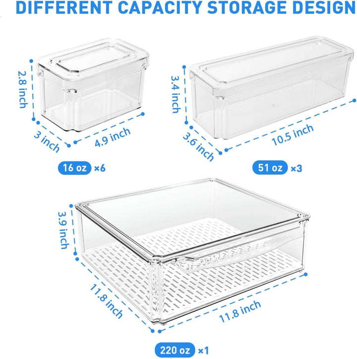 Stapelfähige Kühlschrank Organizer