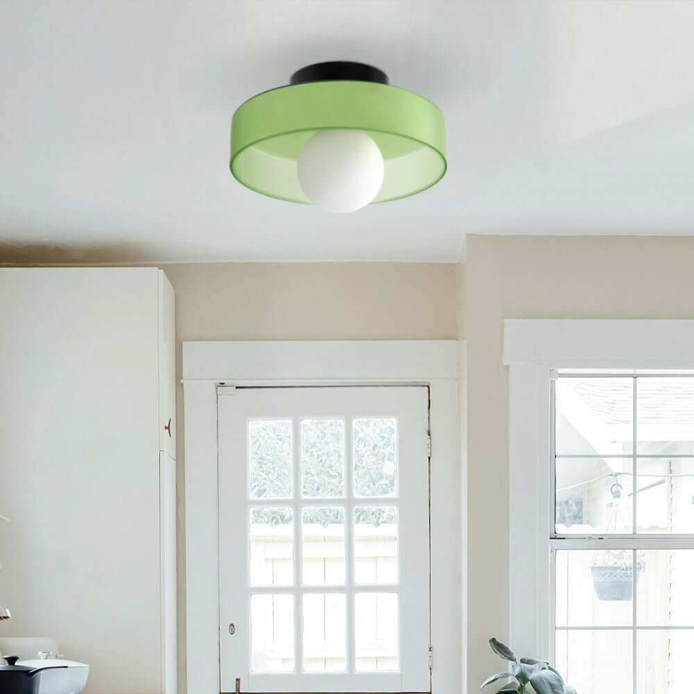 Plafonnier rond moderne en verre