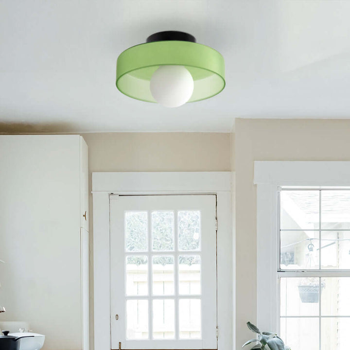 Plafonnier rond moderne en verre