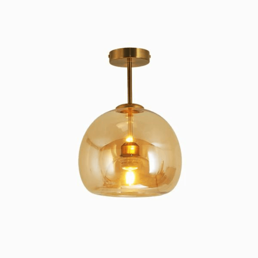 Moderne LED Deckenleuchte, Warmweiß, Metall & Glas