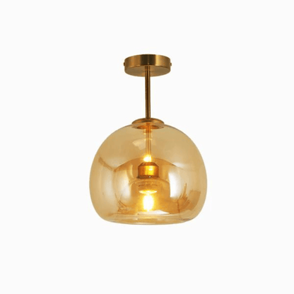 Moderne LED Deckenleuchte, Warmweiß, Metall & Glas