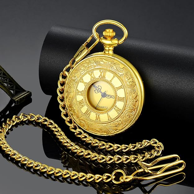 Elegante Vintage Taschenuhr mit Kette
