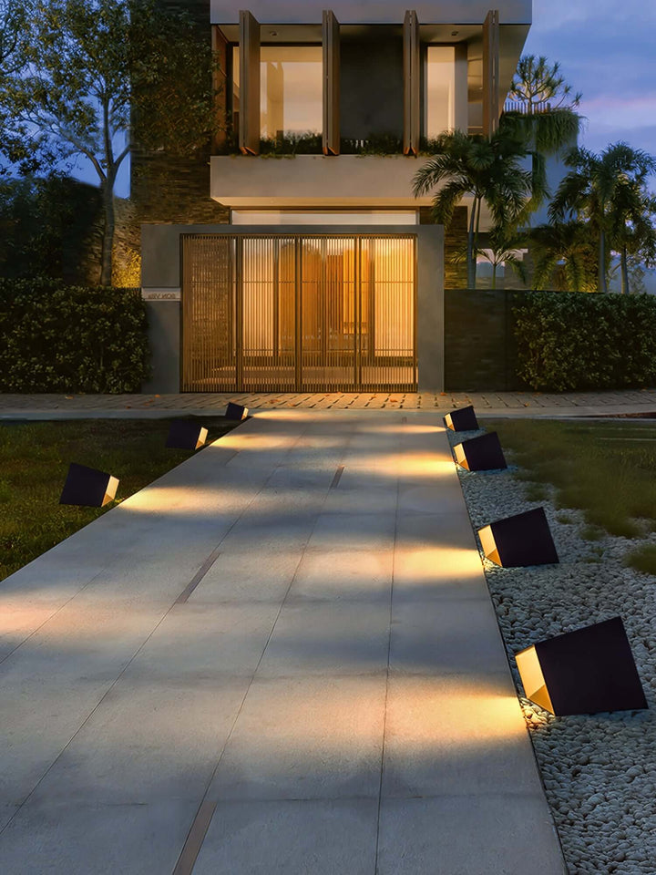 Solar Aussenleuchte Garten LED Würfel IP65
