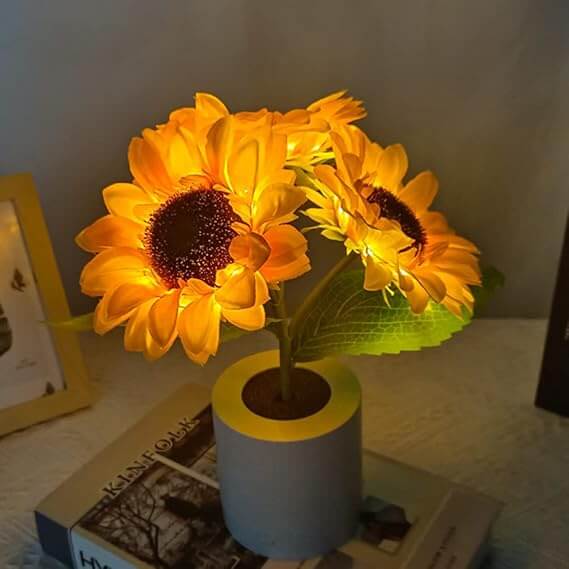 LED Sonnenblumenlampe Stimmungslicht Dekoleuchte