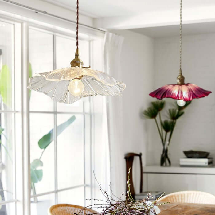 Glas Hängeleuchte Vintage Designleuchte