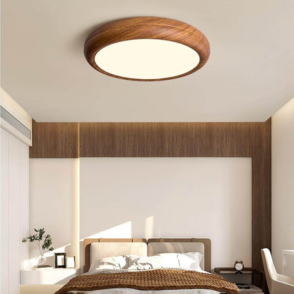 LED Deckenleuchte Holzoptik Modern Rund