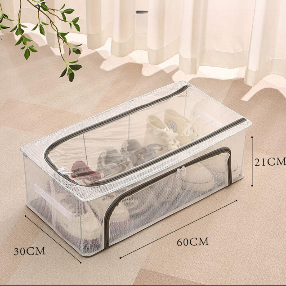 Boîte à chaussures pliable pratique - peu encombrante et bien rangée